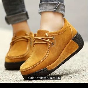 Women's platform worker shoes